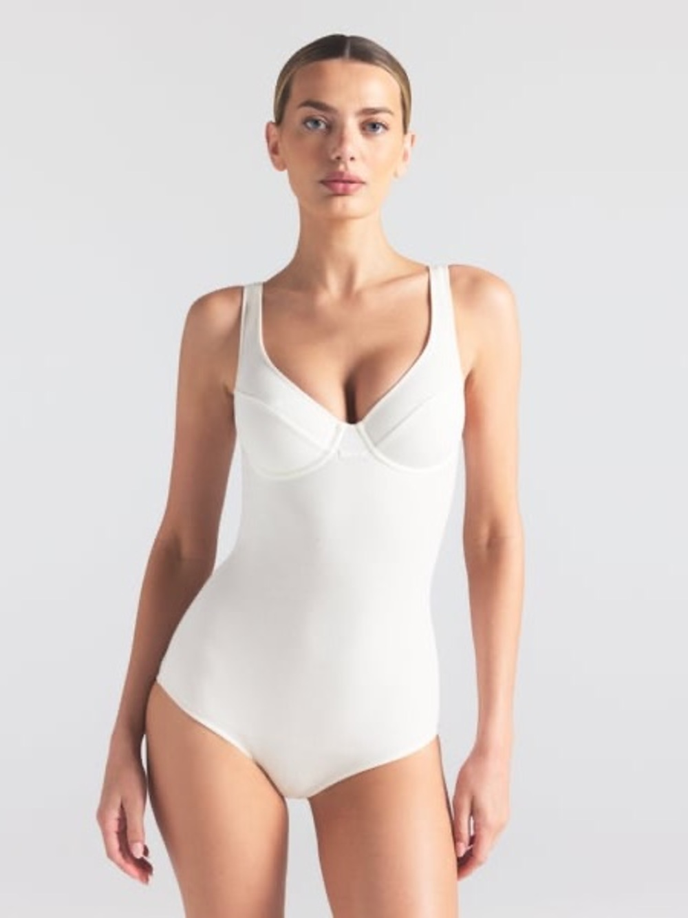 SKIMS Cotton Jersey Underwire Bodysuit